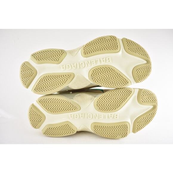 Balenciaga Triple S Sneakers Beige Green Yellow 2018 Reissue Flat Platform 46 13 - Picture 15 of 15